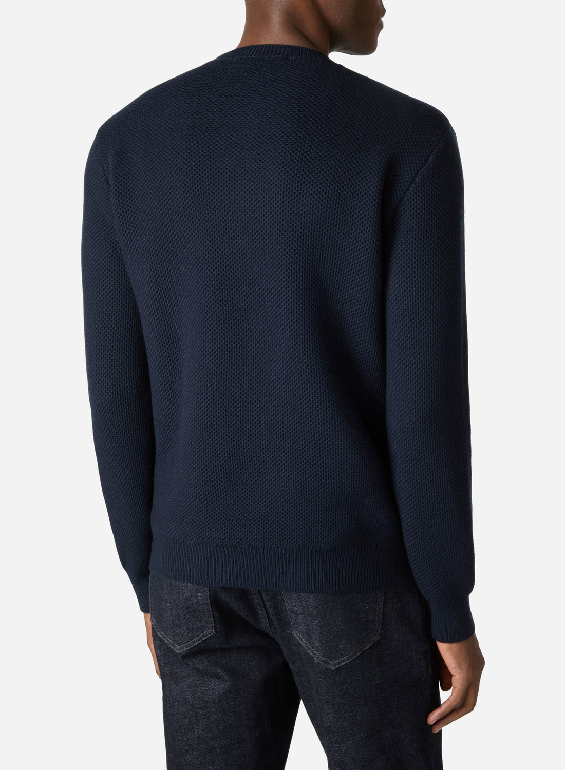VIRGIN WOOL HONEYCOMB CREWNECK