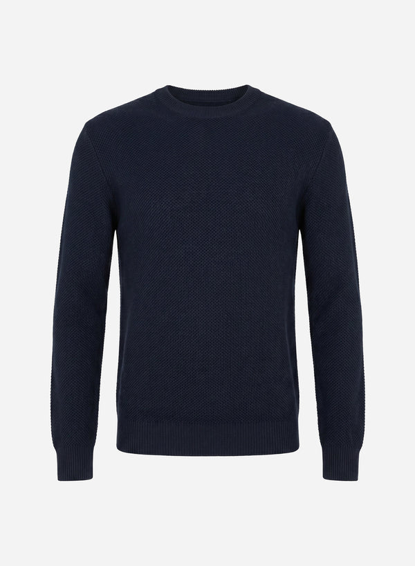 VIRGIN WOOL HONEYCOMB CREWNECK