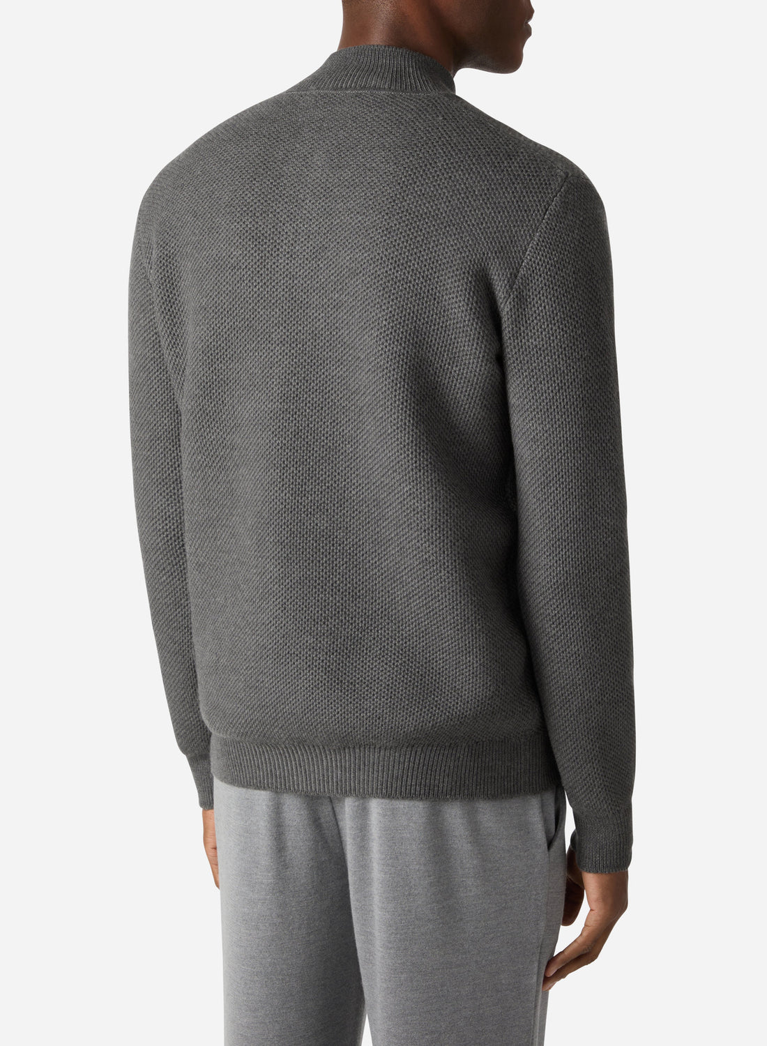 VIRGIN WOOL HONEYCOMB FULL ZIP