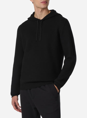 VIRGIN WOOL HONEYCOMB HOODIE