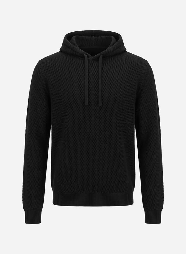 VIRGIN WOOL HONEYCOMB HOODIE