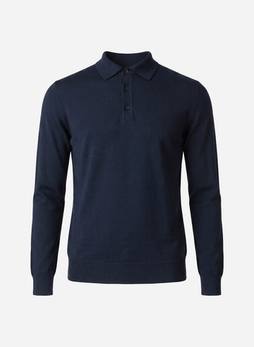 CASHMERE AND SILK LONG SLEEVES POLO