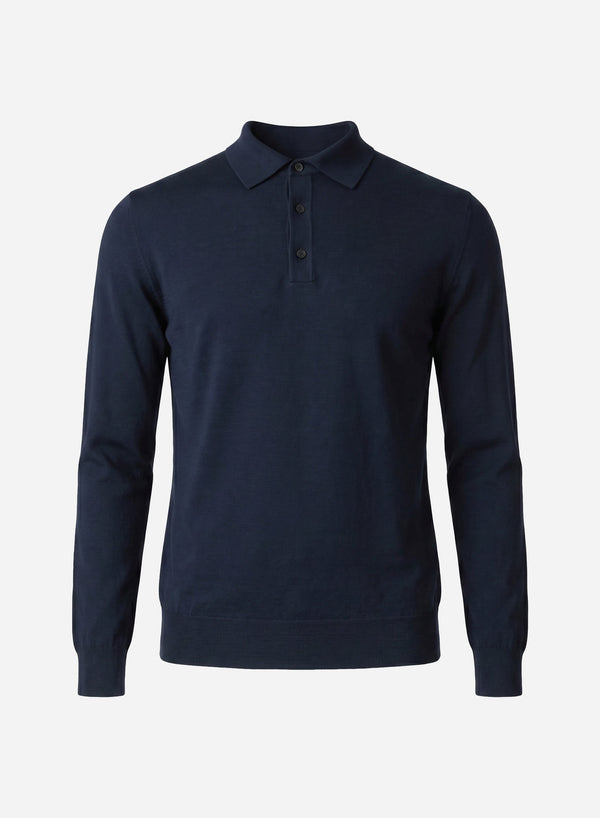 CASHMERE AND SILK LONG SLEEVES POLO