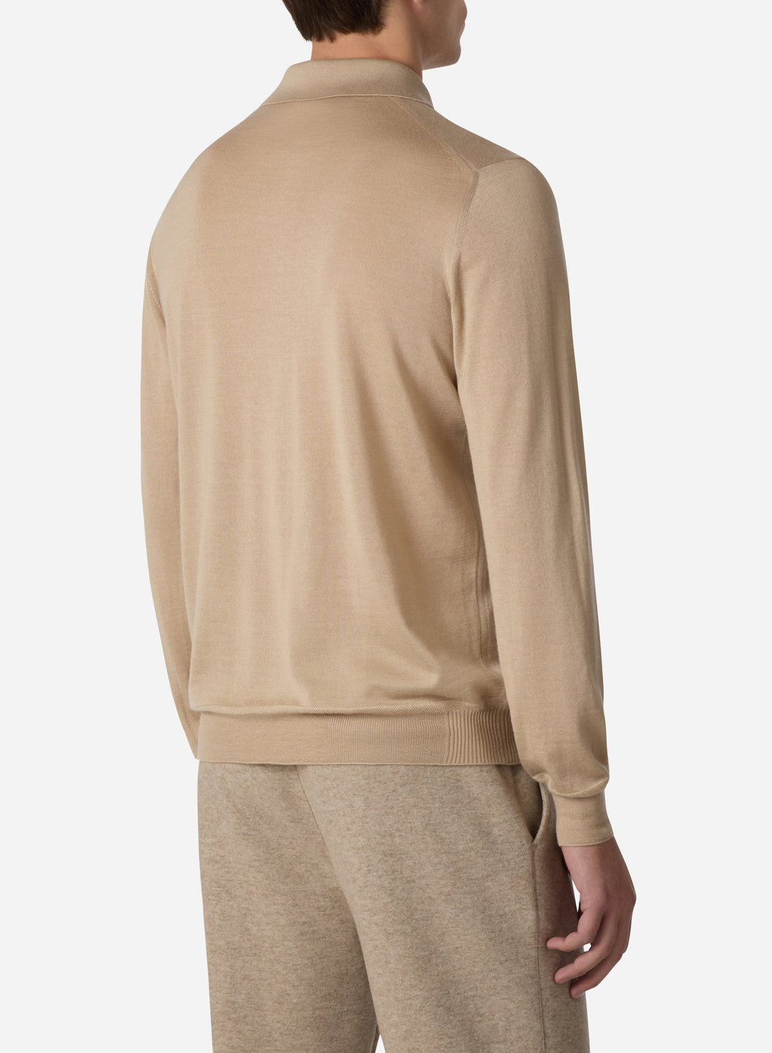 CASHMERE AND SILK LONG SLEEVES POLO