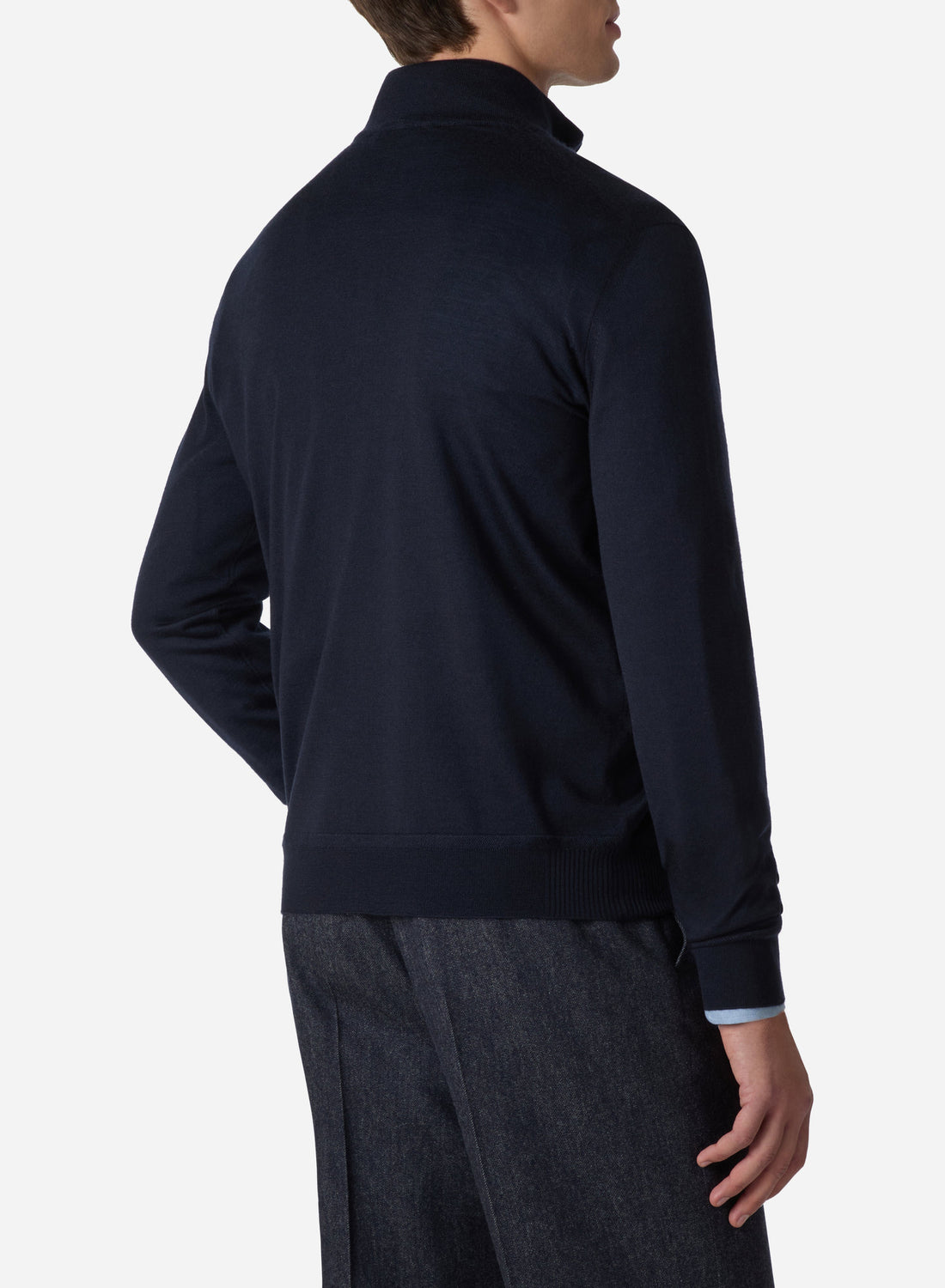 CASHMERE AND SILK LONG SLEEVES HALF-ZIP