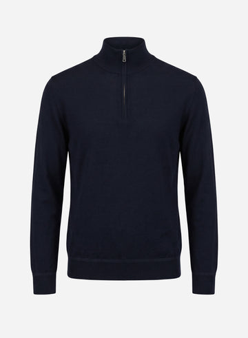 CASHMERE AND SILK LONG SLEEVES HALF-ZIP