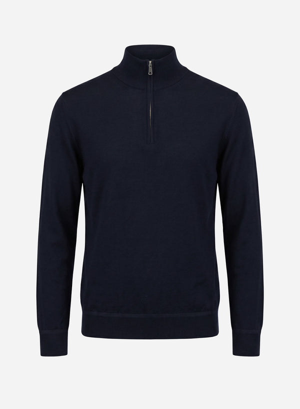 CASHMERE AND SILK LONG SLEEVES HALF-ZIP