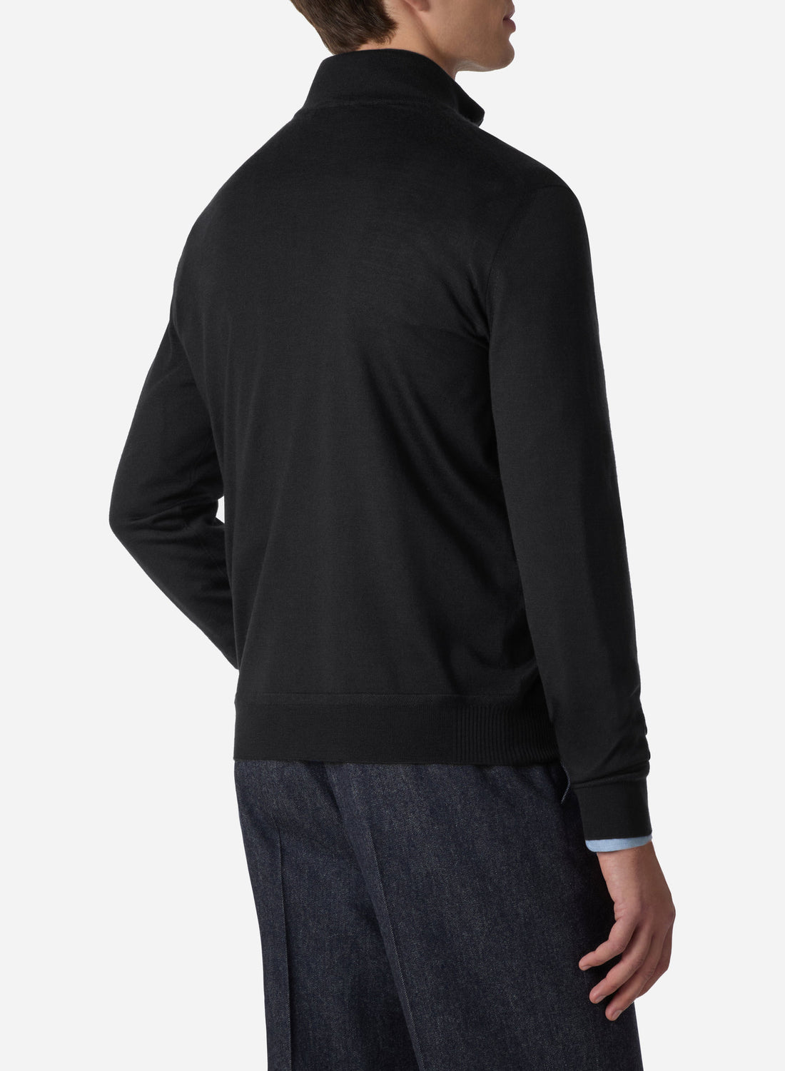CASHMERE AND SILK LONG SLEEVES HALF-ZIP