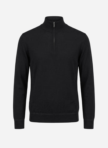 CASHMERE AND SILK LONG SLEEVES HALF-ZIP