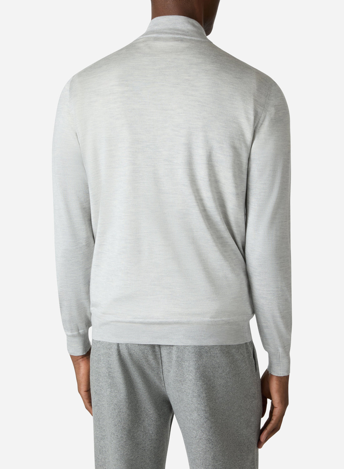 CASHMERE AND SILK LONG SLEEVES HALF-ZIP