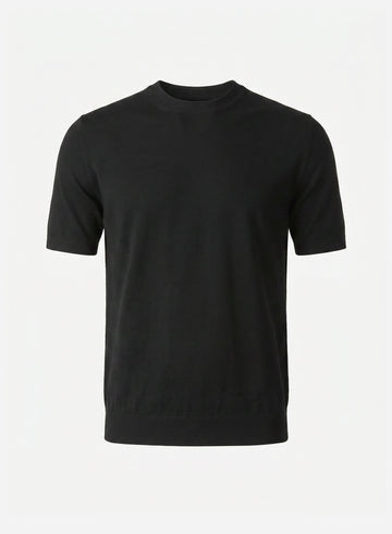 CASHMERE AND SILK SHORT SLEEVES T-SHIRT
