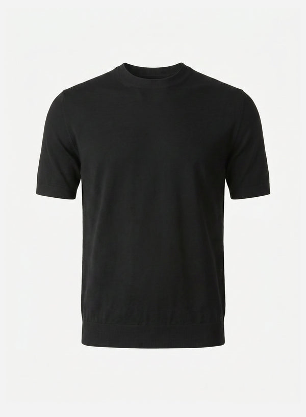 CASHMERE AND SILK SHORT SLEEVES T-SHIRT