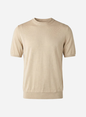 CASHMERE AND SILK SHORT SLEEVES T-SHIRT