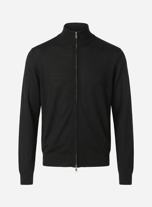 CASHMERE AND SILK LONG SLEEVES FULL-ZIP