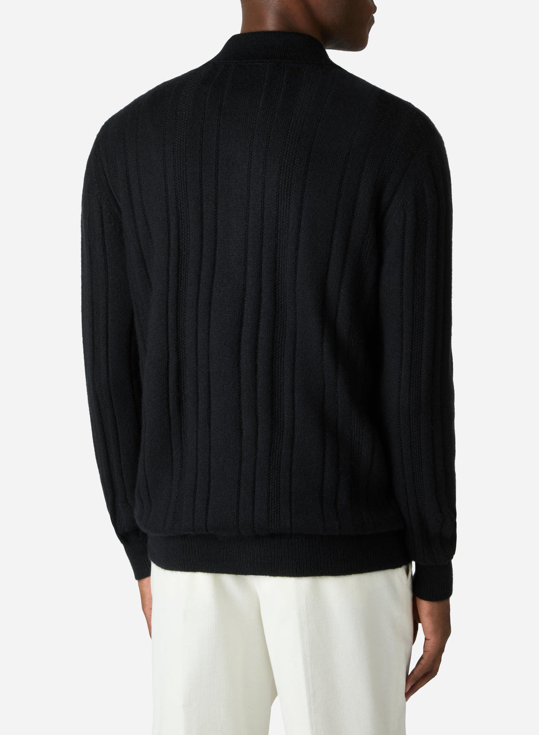 CASHMERE AND SILK RIB SHIRT