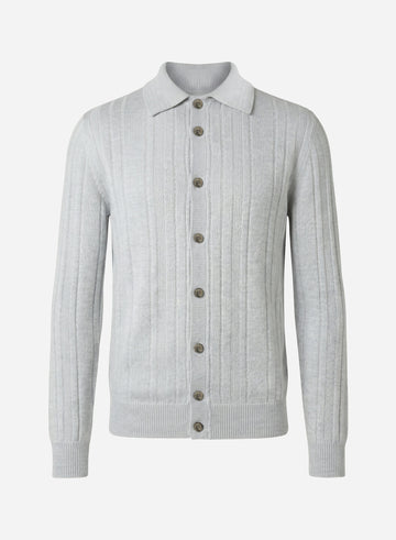 CASHMERE AND SILK RIB SHIRT