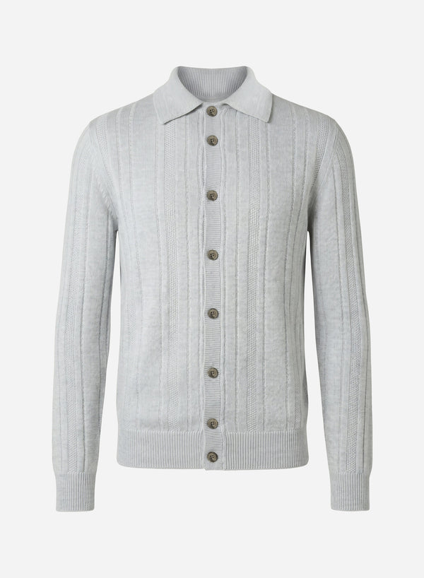 CASHMERE AND SILK RIB SHIRT