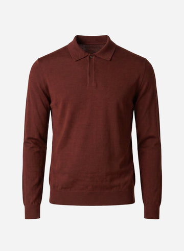 CASHMERE AND SILK LONG SLEEVES ZIP POLO