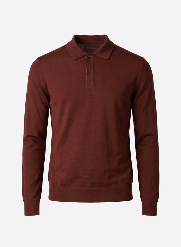 CASHMERE AND SILK LONG SLEEVES ZIP POLO