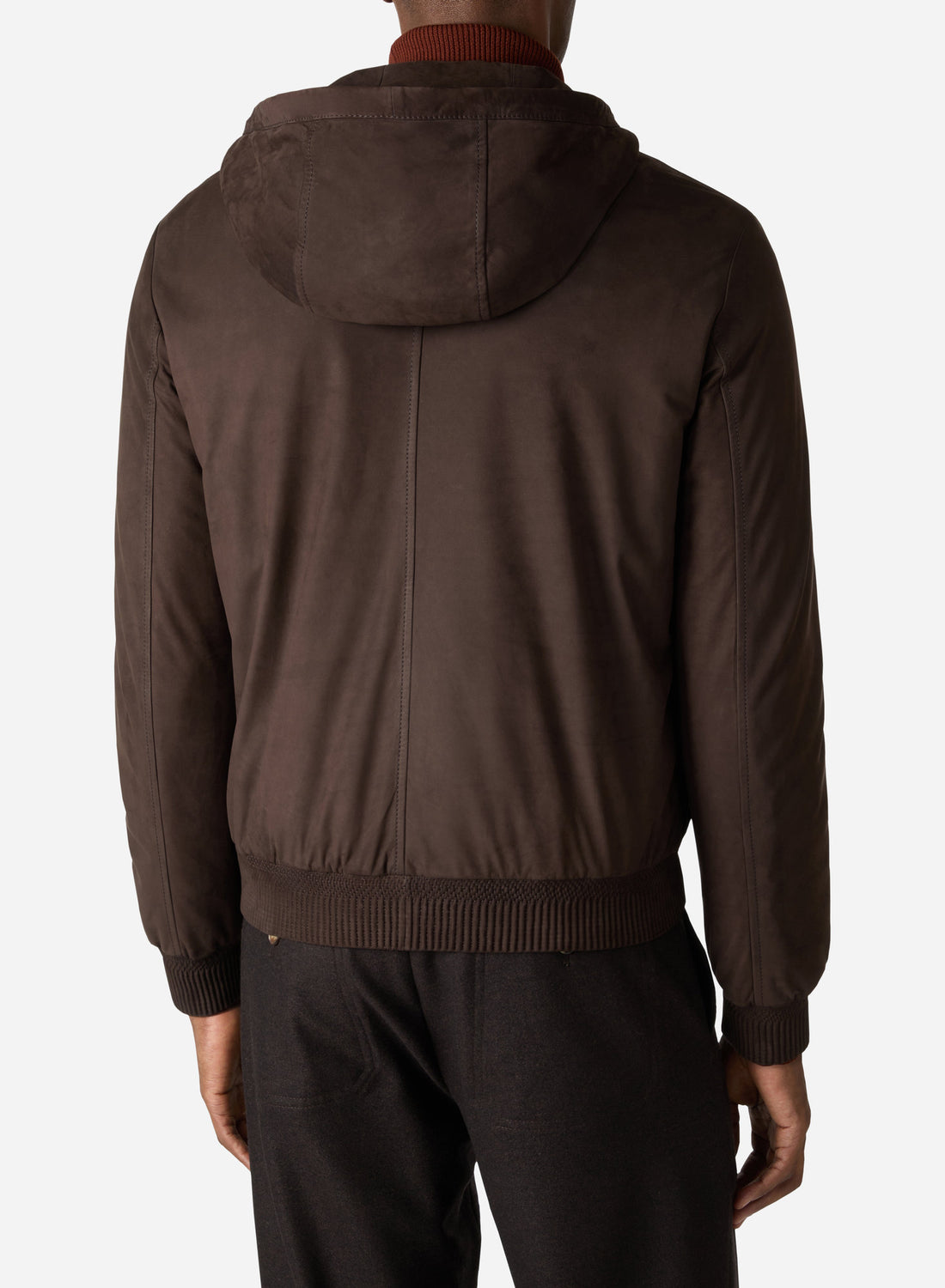 NUBUK HOODED BLOUSON