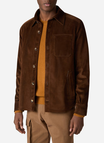 SUEDE SHIRT JACKET