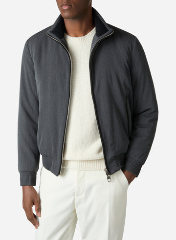 TECHNICAL WOOL BLOUSON