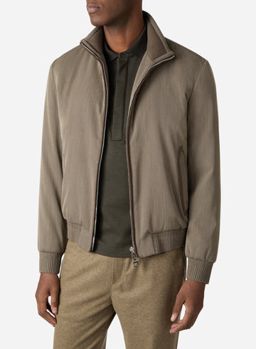 TECHNICAL WOOL BLOUSON