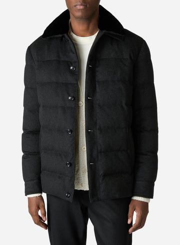 GOOSE DOWN CASHMERE SHIRT