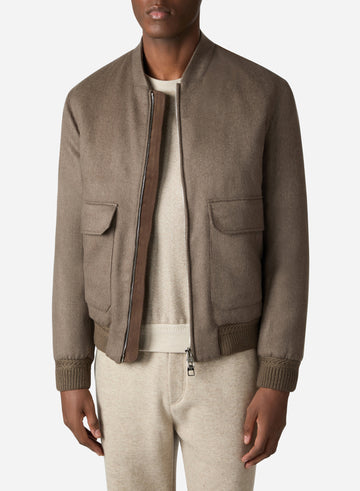 CASHMERE VARSITY BOMBER