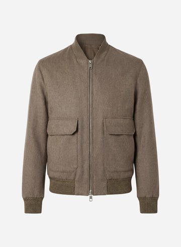 CASHMERE VARSITY BOMBER