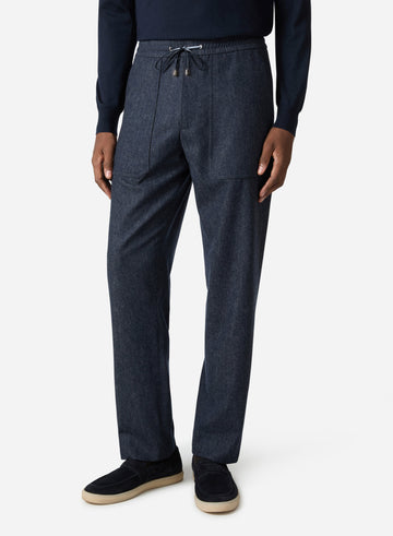 WOOL DRAWSTRING PANTS