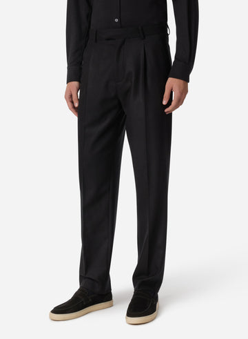 WOOL SINGLE PLEAT PANT