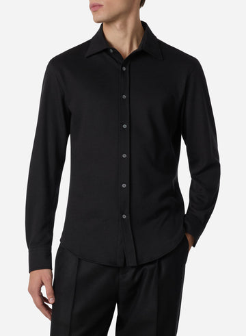 COTTON AND SILK JERSEY SHIRT