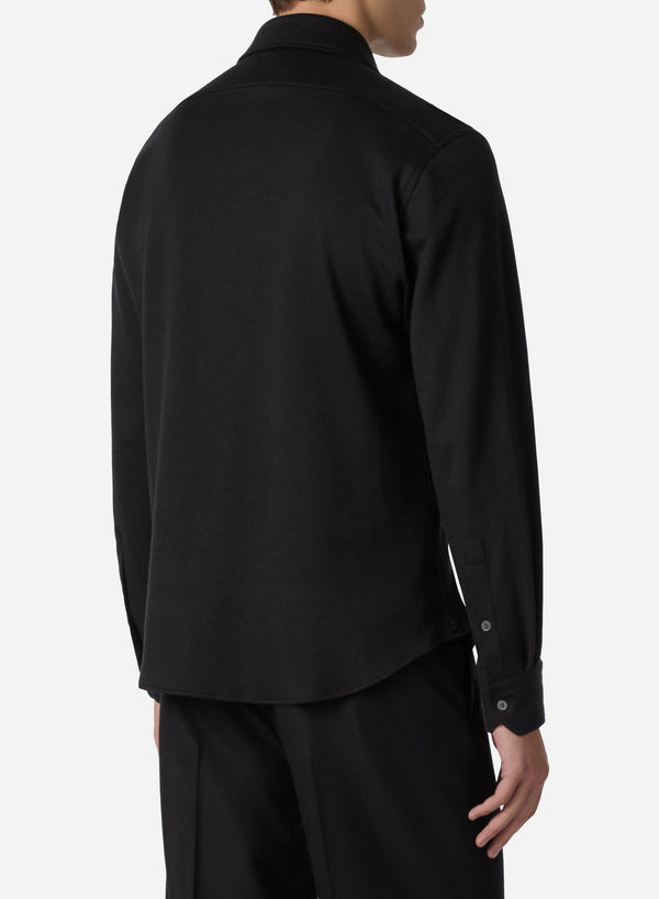 COTTON AND SILK JERSEY SHIRT