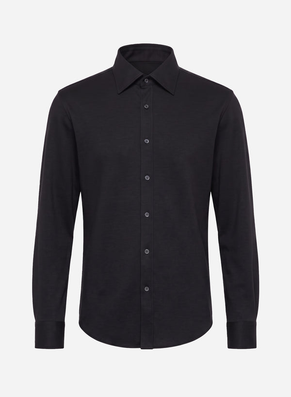 COTTON AND SILK JERSEY SHIRT
