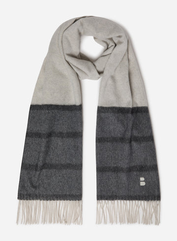 CASHMERE SCARF WITH STRIPES