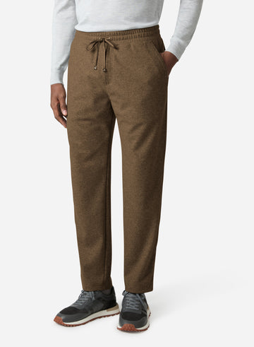 WOOL AND CASHMERE DRAWSTRING PANTS
