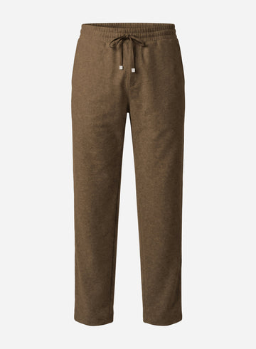 WOOL AND CASHMERE DRAWSTRING PANTS