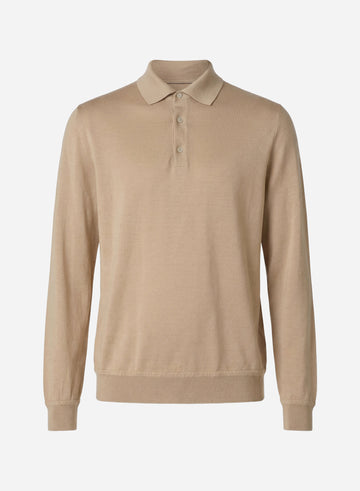 CASHMERE AND SILK LONG SLEEVES POLO