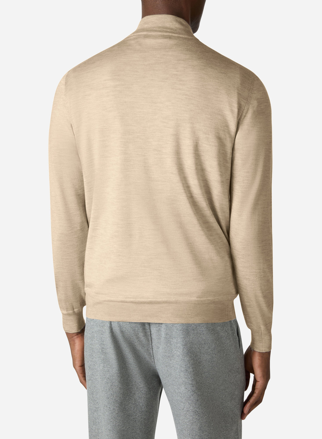 CASHMERE AND SILK LONG SLEEVES HALF-ZIP