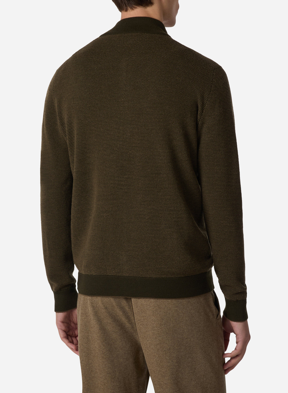 VIRGIN WOOL FANCY FULL ZIP