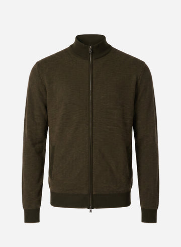VIRGIN WOOL FANCY FULL ZIP