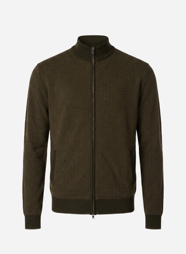 VIRGIN WOOL FANCY FULL ZIP