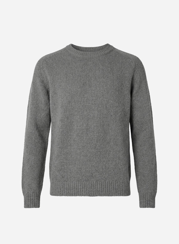 VIRGIN WOOL BOUCLE CREWNECK