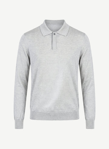CASHMERE AND SILK LONG SLEEVES ZIP POLO
