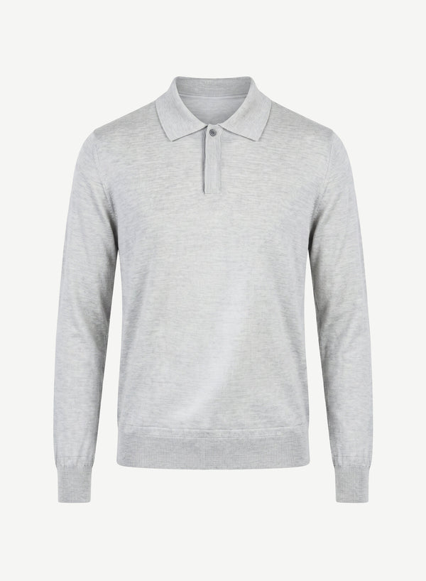 CASHMERE AND SILK LONG SLEEVES ZIP POLO