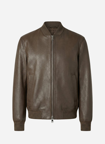 BONDED DEERSKIN VARSITY BLOUSON