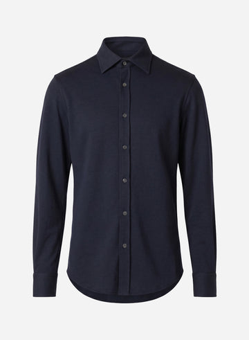 COTTON AND SILK JERSEY SHIRT