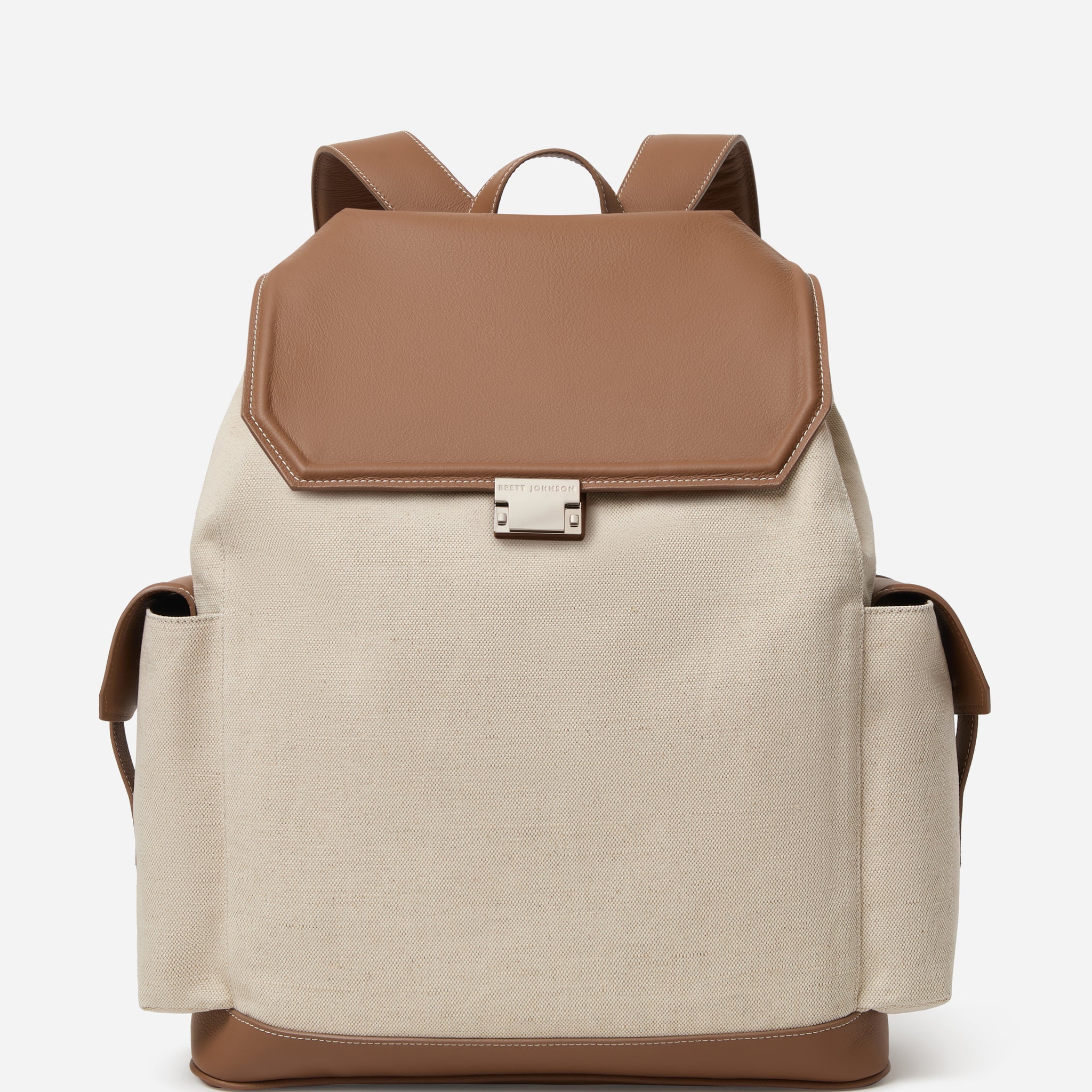 CANVAS AND LEATHER BACKPACK