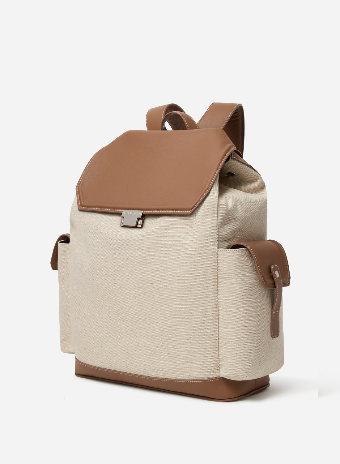 CANVAS AND LEATHER BACKPACK